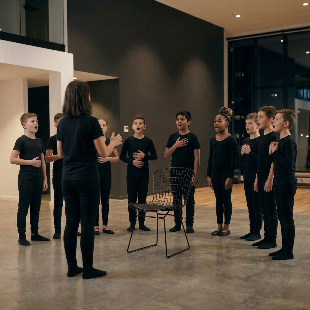 Young actors engaged in a premium acting workshop